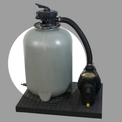 Filterbehållare i PP, grå, inkl tappkran i gruppen Pool / Reservdelar / Filtrering hos Vattenbutiken (2260101-r)