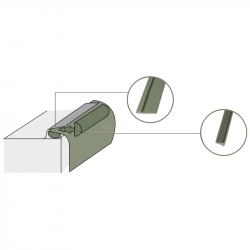 Låslist för Snäpp-in-lister - Löpmeter